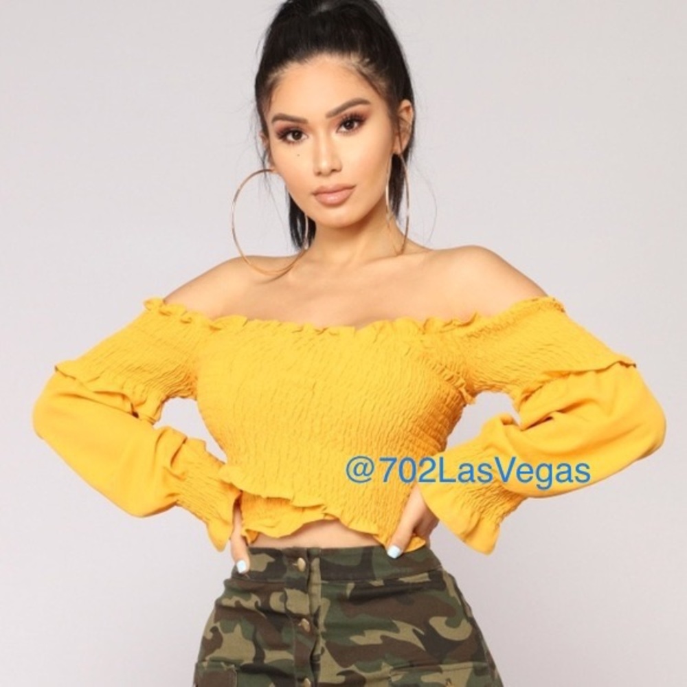 Smocked crop top